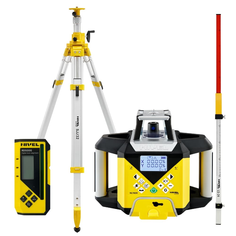 Laser Level Nivel System NL740G DIGITAL - KIT Tripod SJJ32 Staff LS24