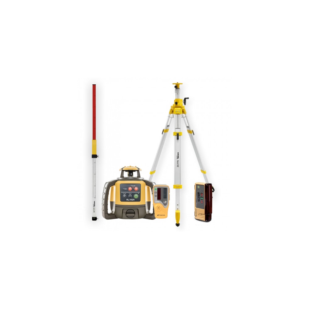 Topcon RL-H5A Laser Level - KIT Staff LS-24 Tripod SJJ32 Sensor LS-B10