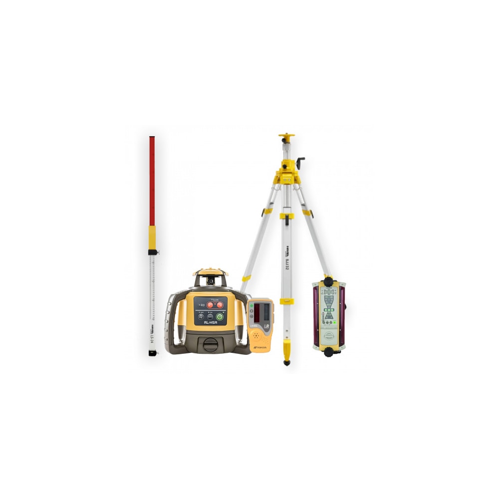 Topcon RL-H5A Laser Level - KIT Staff LS-24 Tripod SJJ32 Sensor LS-B110