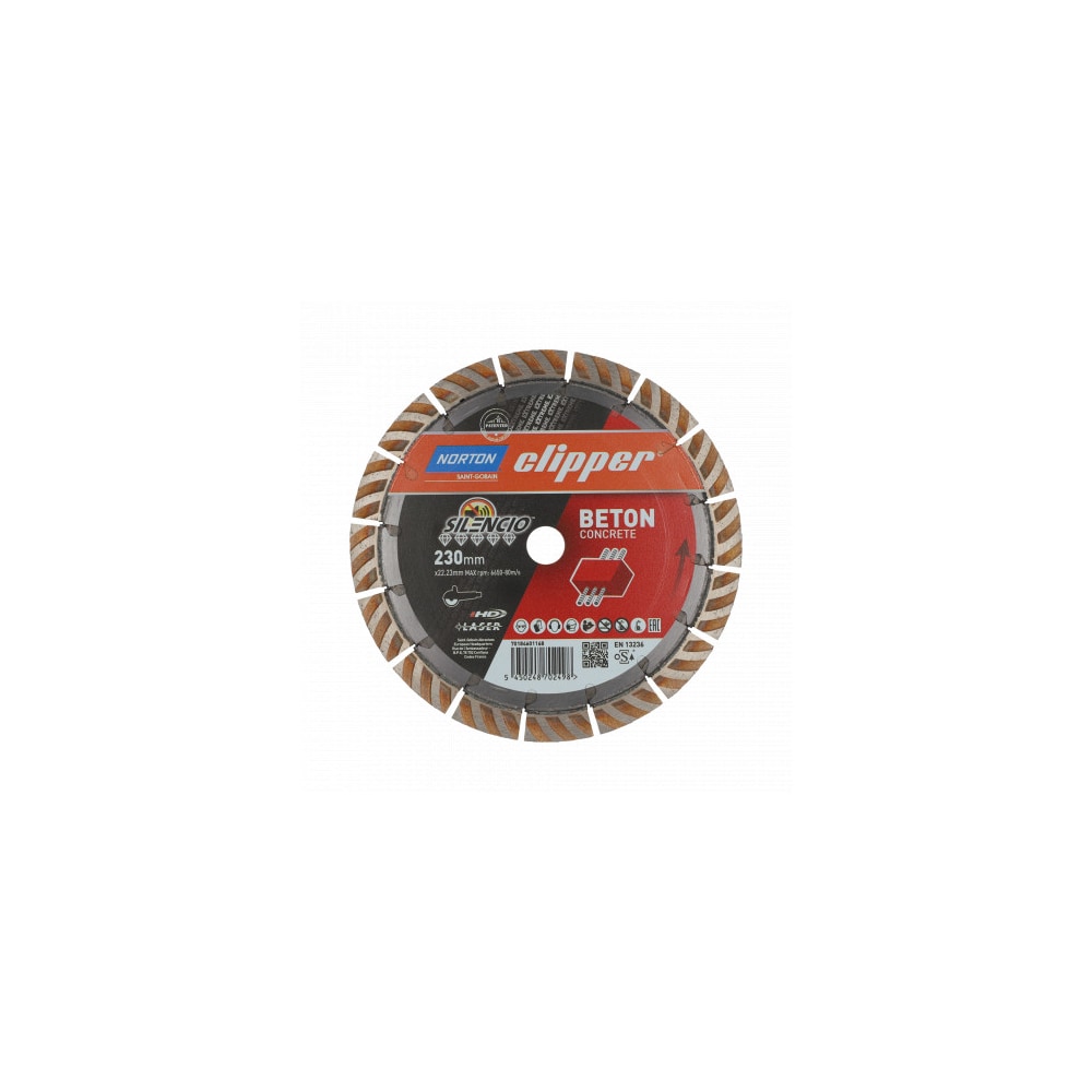 Tarcza diamentowa EXTREME BETON SILENCIO H17 230x22.23 OG (Norton Clipper)