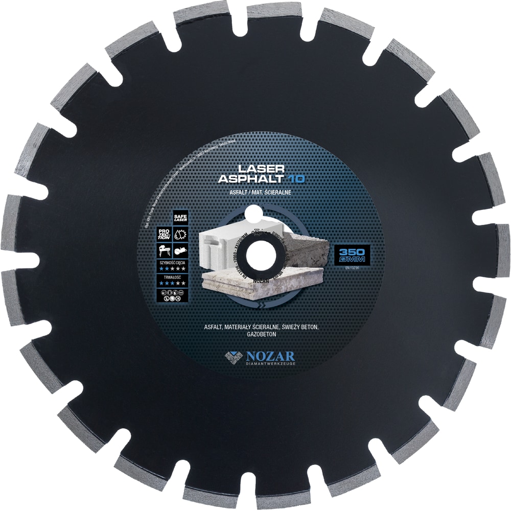 Nozar Laser Asphalt 10 350x25.4 Mm Diamond Blade — photo 1 of 6
