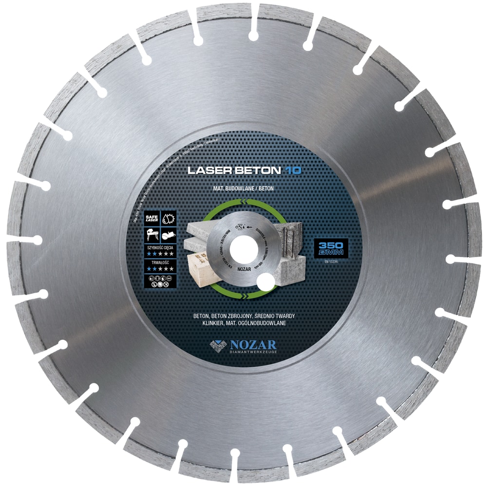 Nozar Laser Concrete 10 350x25.4 Mm Diamond Blade — photo 1 of 6