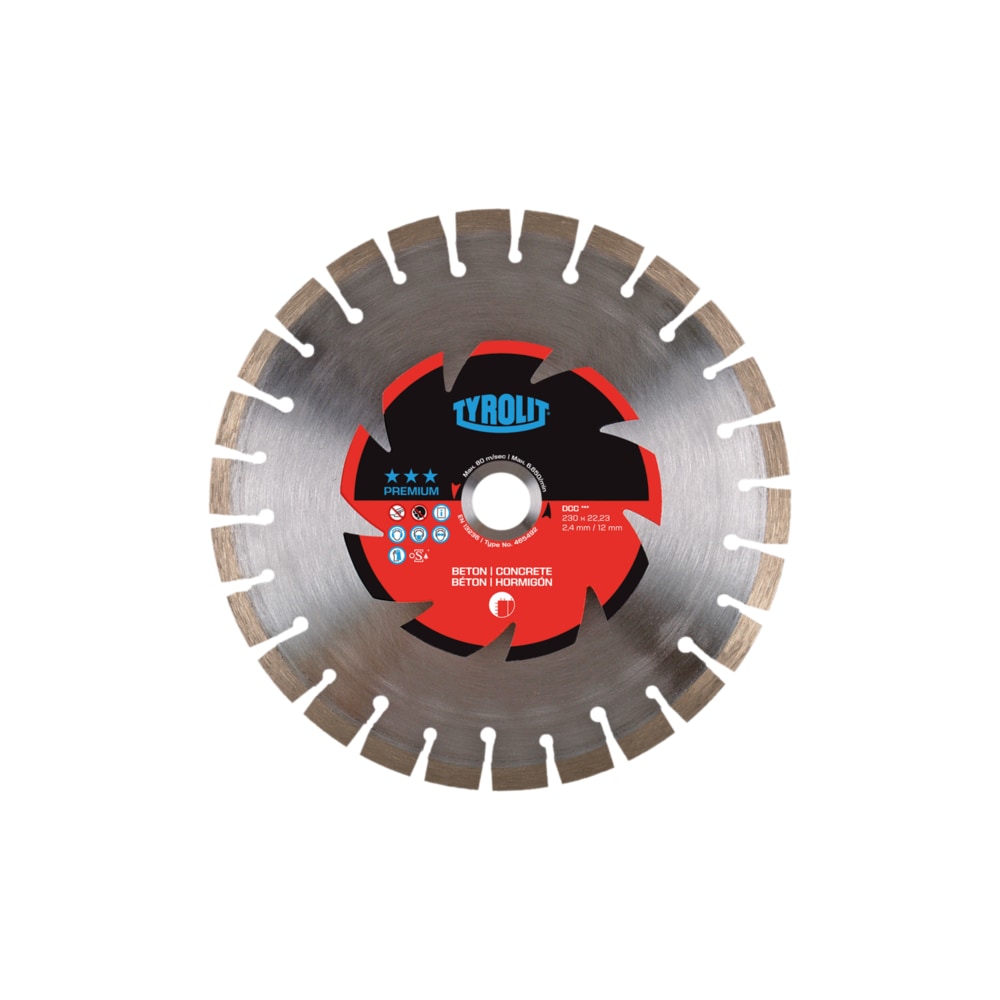 TYROLIT PREMIUM DCC 300 X 2.6 MM, 25.4 MM Diamond Disc