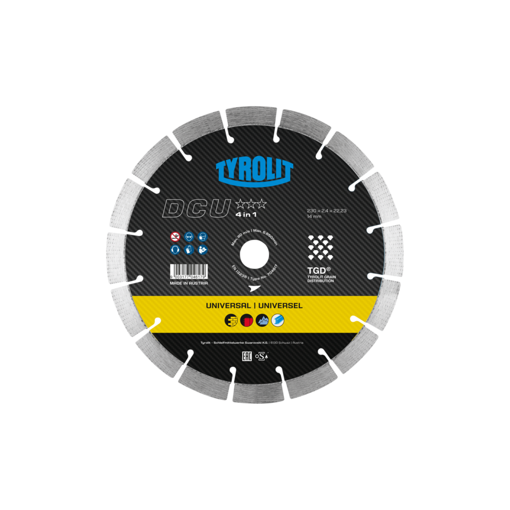 TYROLIT PREMIUM DCU 4IN1 diamond disc 400 X 3.2 MM X 20 MM | Great Price | Online Store - Norwit.pl