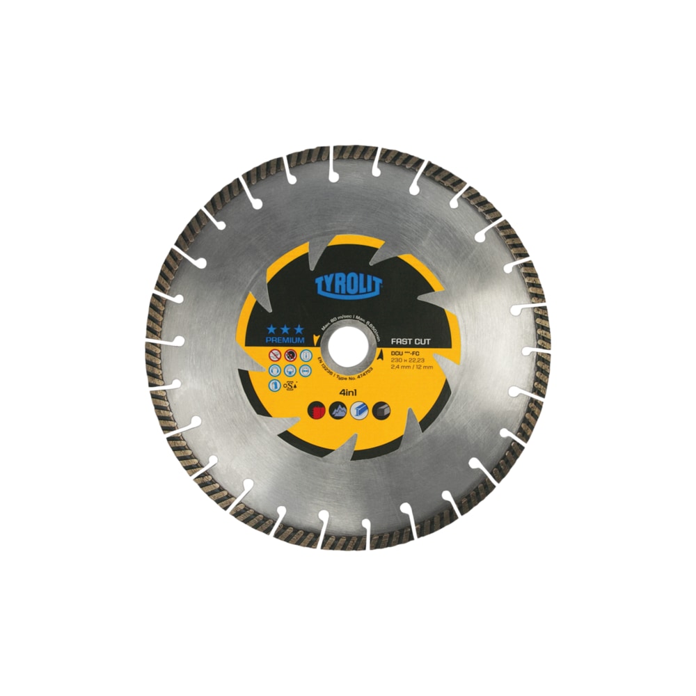 TYROLIT PREMIUM DCU-FC 4IN1 Diamond Disc 180 X 2,4 MM
