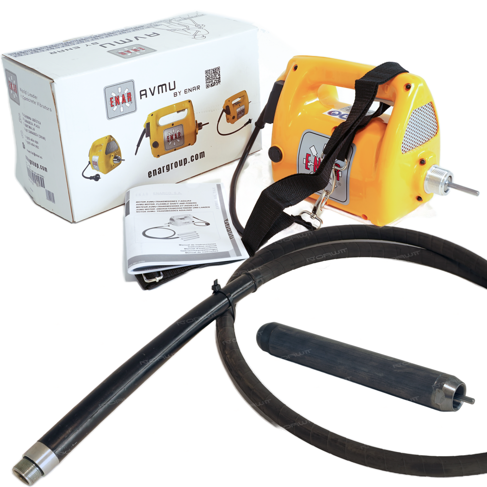 Concrete vibrator 230V Enar AVMU with roller and roll - set | Great Price | Online Store - Norwit.pl