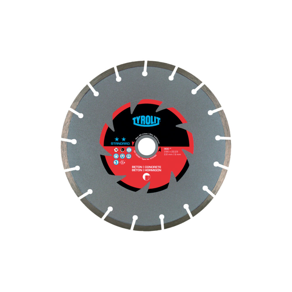 Tarcza diamentowa TYROLIT STANDARD DCC 350 X 3 MM, 22,23 MM | Dobra Cena | Sklep Online - Norwit.pl