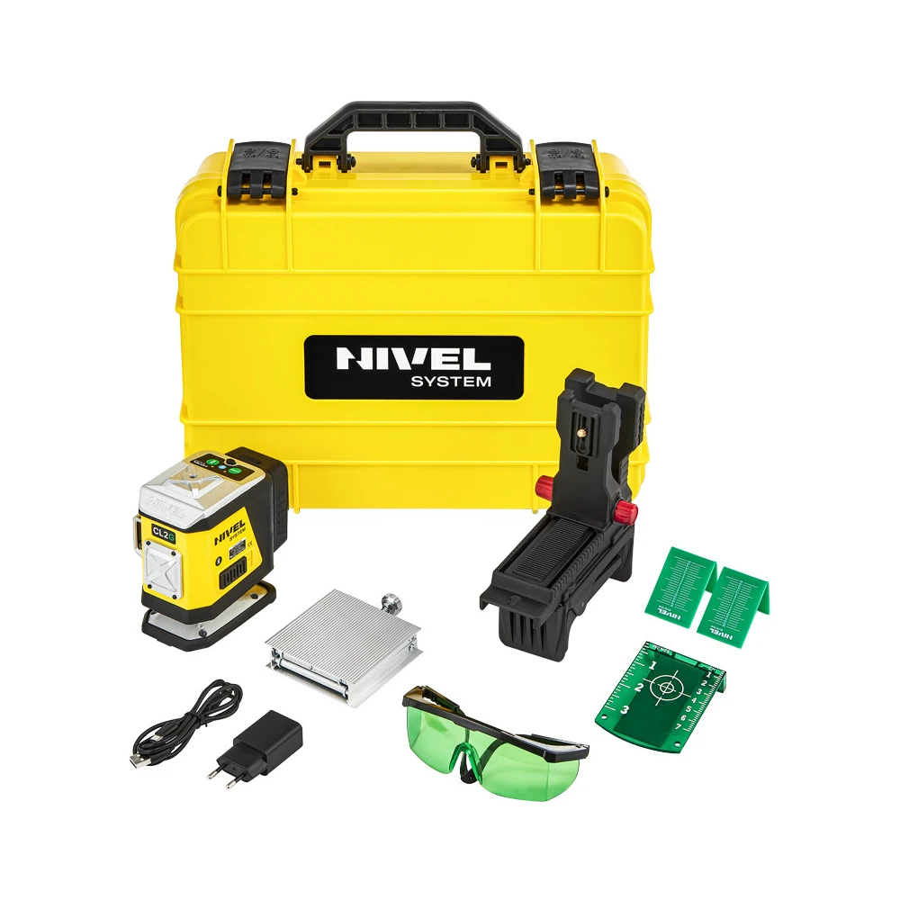 ZESTAW Laser krzyżowy Nivel System CL2G zielony + tyczka LP36 | Dobra Cena | Sklep Online - Norwit.pl