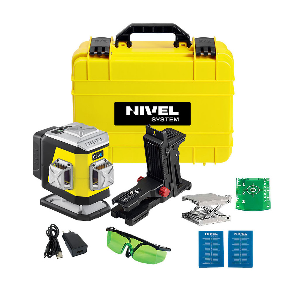 KIT Nivel System CL3B blue cross line laser + SJJM1EX tripod + CLS-300 sensor | Great Price | Online Store - Norwit.pl