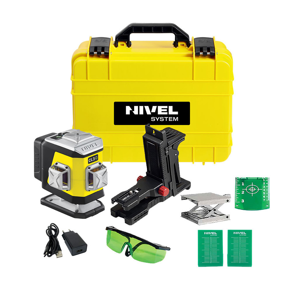 ZESTAW Laser krzyżowy Nivel System CL3G zielony + statyw SJJM1EX + czujnik CLS4 | Dobra Cena | Sklep Online - Norwit.pl