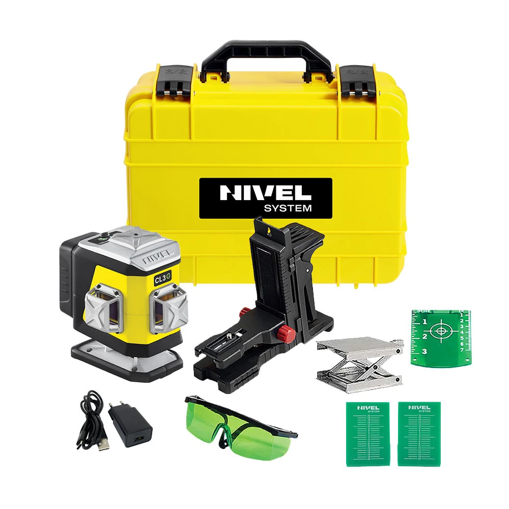 ZESTAW Laser krzyżowy Nivel System CL3G zielony + statyw SJJM1EX + czujnik RD800 | Dobra Cena | Sklep Online - Norwit.pl