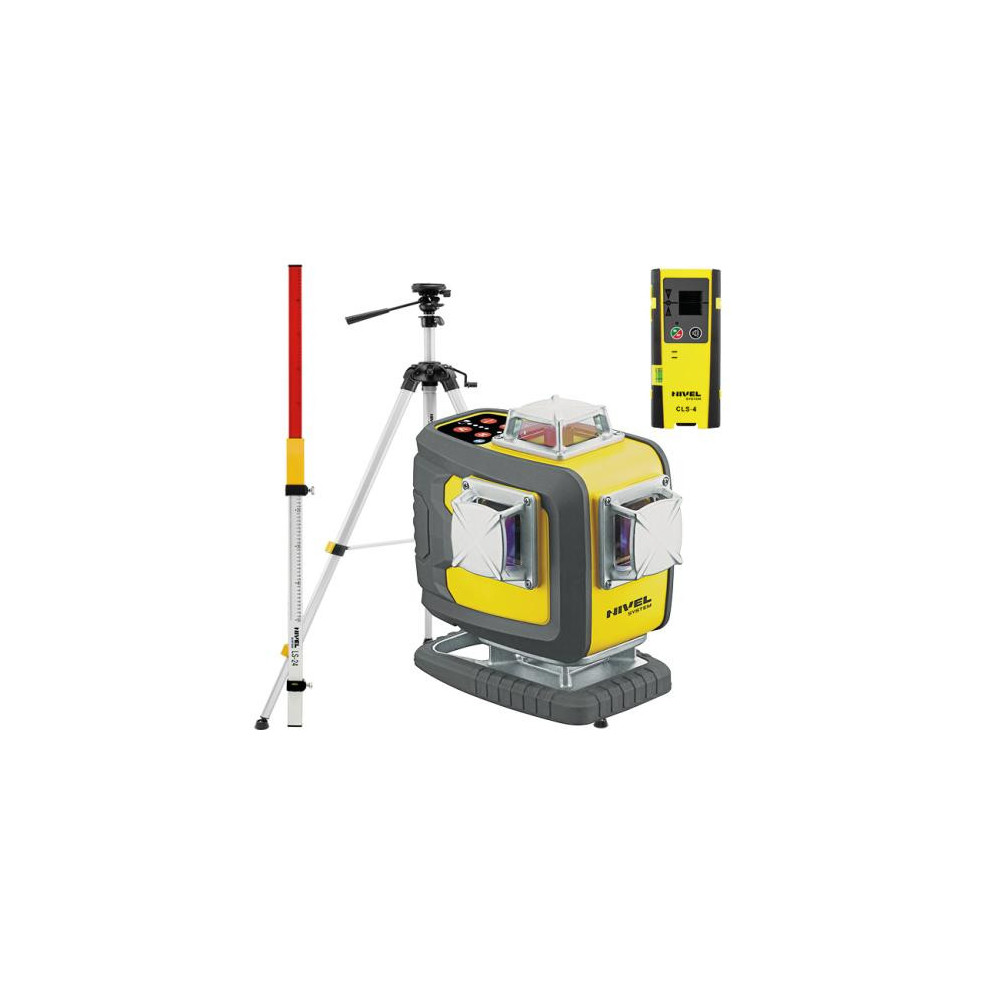KIT Nivel System CL4D-R Red Crossline Laser + Sjjm1ex TRIPOD + Cls4 RECEIVER + Ls24 STAFF