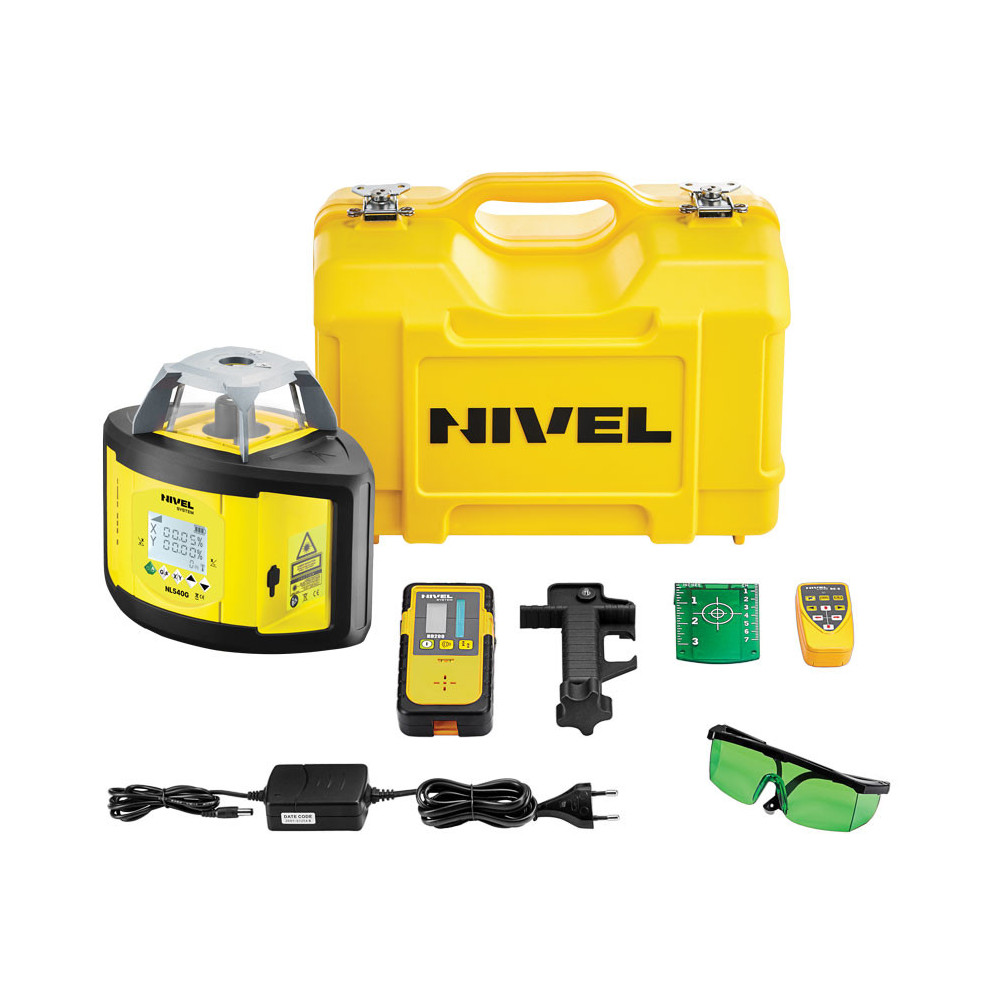 ZESTAW Niwelator laserowy Nivel System NL540G DIGITAL zielony z czujnikiem cyfrowym + łata LS-24 + statyw SJJ1 (kopiuj) | Great Price | Online Store - Norwit.pl