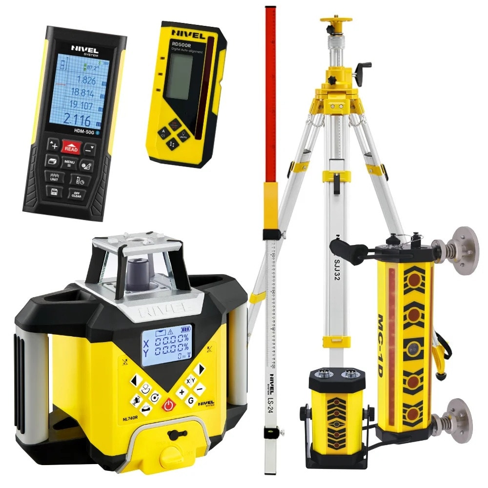 KIT Nivel System NL740R DIGITAL Laser Level + SJJ32 Tripod + LS24 Staff + HDM-50G Rangefinder + MC-1D Sensor — photo 1 of 7
