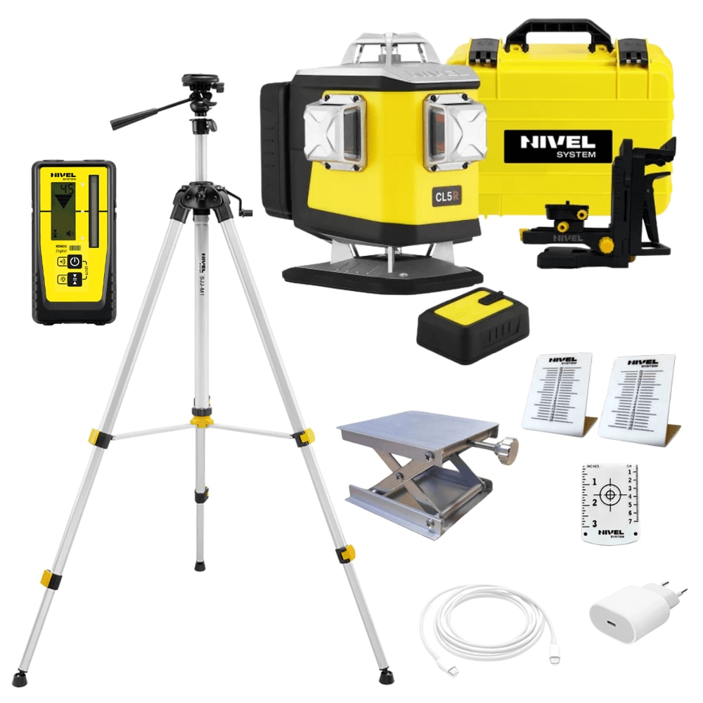 ZESTAW Laser krzyżowy Nivel System CL5R czerwony + statyw SJJ-M1 EX + czujnik CLS-300 — zdjęcie 1 z 6