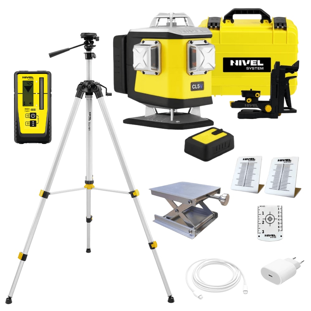 ZESTAW Laser krzyżowy Nivel System CL5V fioletowy + statyw SJJ-M1 EX + czujnik CLS-300 — zdjęcie 1 z 6