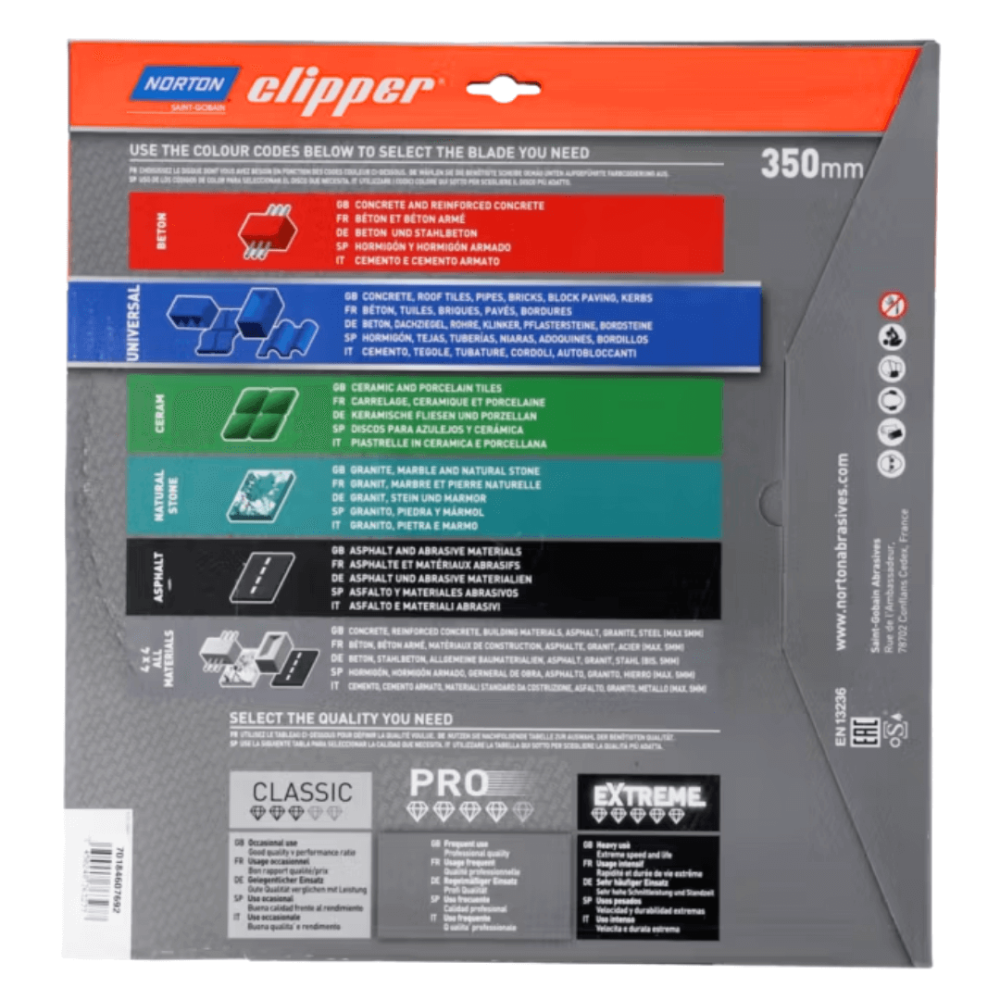 Norton Clipper PRO Universal H12 350 mm diamond disc | Good price | NORWIT.PL