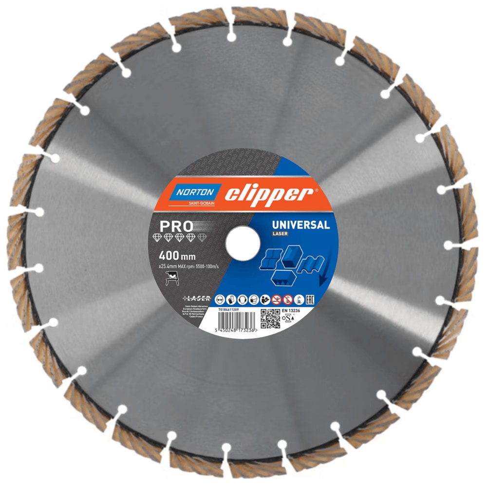 Norton Clipper PRO Universal Laser H10 Diamond Blade (400 X 25.4 Mm) — photo 1 of 4