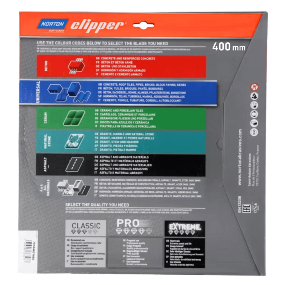 Tarcza diamentowa Norton Clipper PRO Universal H10 400 mm | Dobra Cena | NORWIT.PL