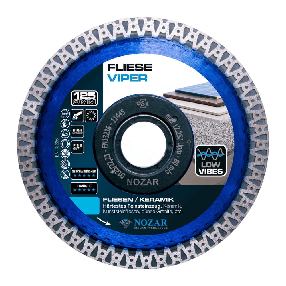 Nozar Fliese Viper Diamond Disc (125 X 22.23 Mm)