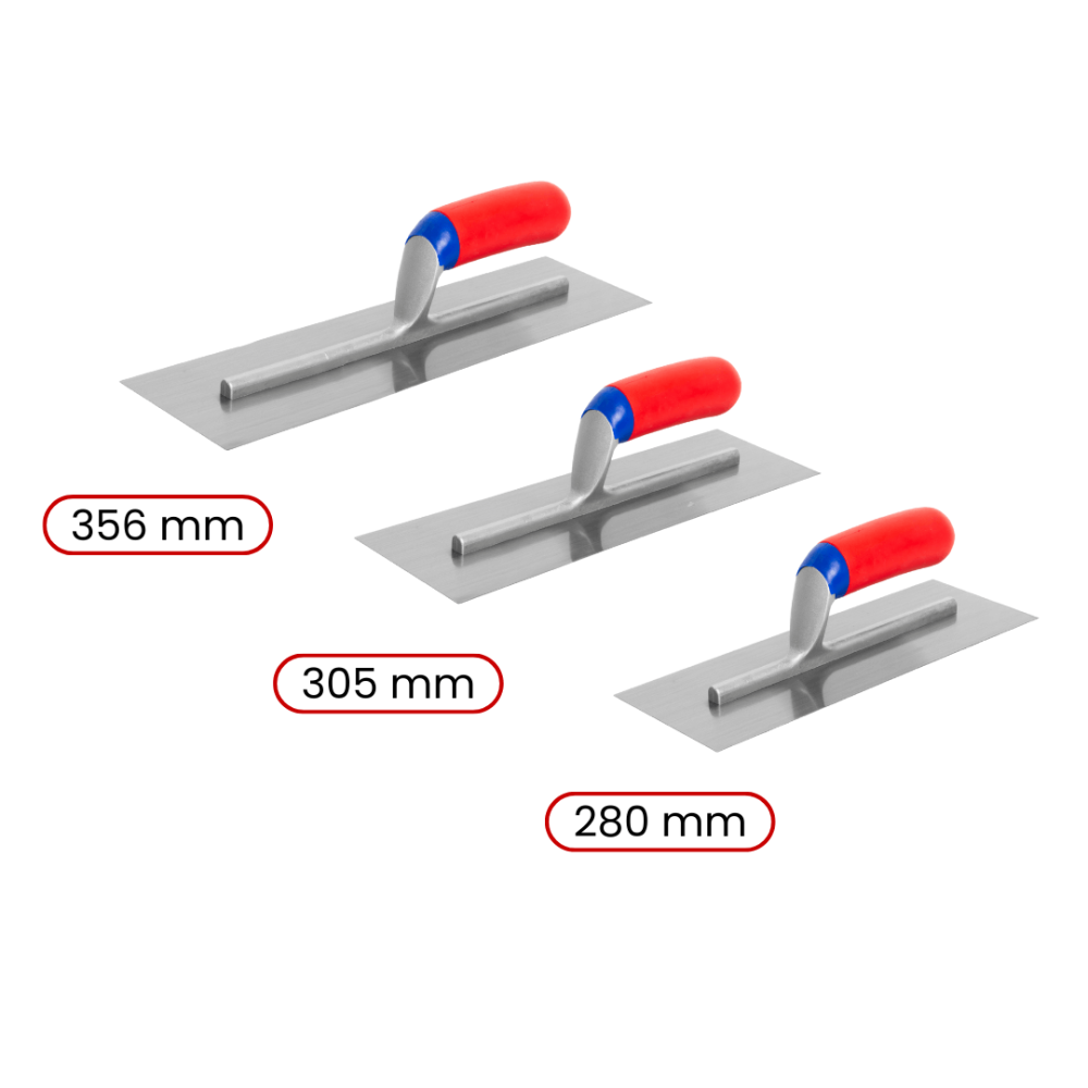 High carbon steel square end plastering trowel, 280mmX102mm