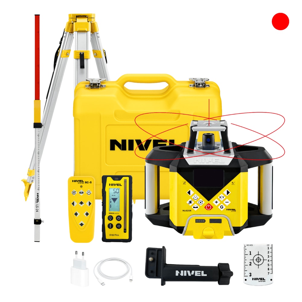 KIT Nivel System NL620R DIGITAL Laser Level + SJJ1 Tripod + LS-24 Staff — photo 1 of 5