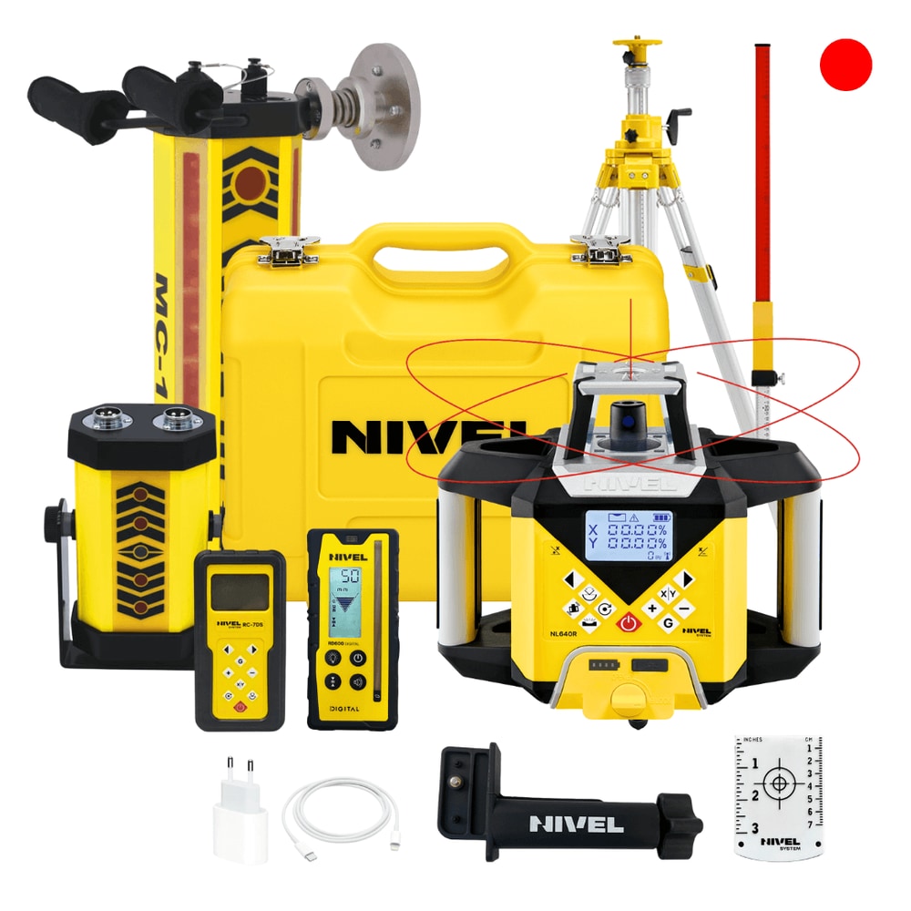 KIT Nivel System NL640R DIGITAL Laser Level - Tripod SJJ32 + Staff LS-24 + System MC-1D Magnets — photo 1 of 5