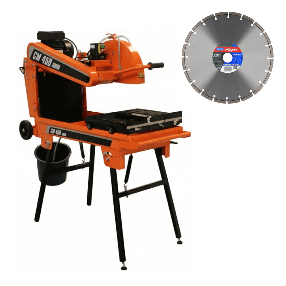 Norton Clipper CM 450 Junior Table Saw + Pro Universal Laser 450 Blade — photo 1 of 2