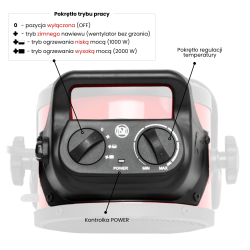 Toolsa electric heater TA-ER2C | NORWIT.PL