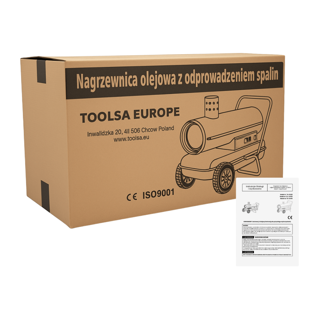 Nagrzewnica olejowa z odprowadzeniem spalin Toolsa TA-DV50 | NORWIT.PL