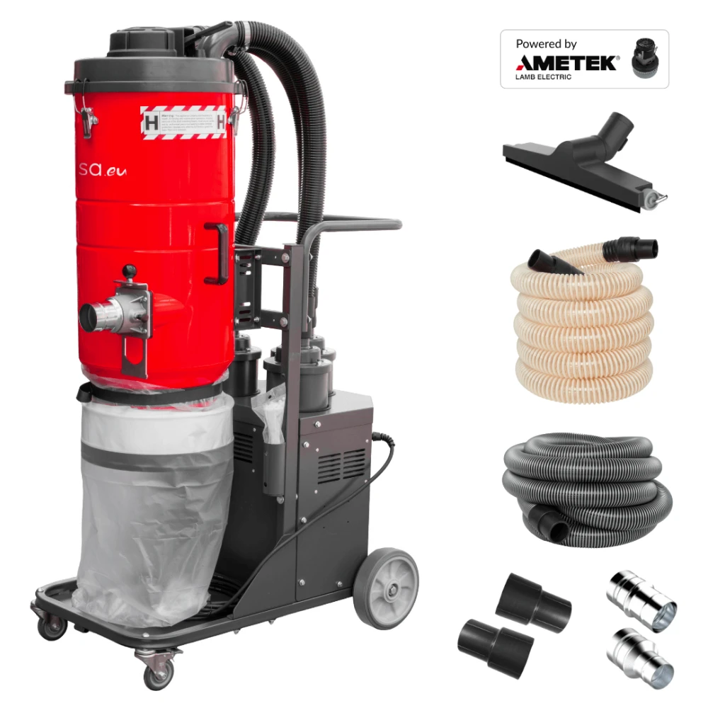 Toolsa Industrial Vacuum Cleaner TAMC3000 (3.6 Kw | 230 V | 3 HEPA H13 Filters)