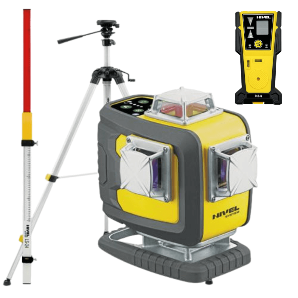 Construction laser Nivel System CL4D-G - KIT tripod SJJ-M1 EX sensor CLS-4 + staff LS-24 | Great Price | Online Store - Norwit.pl