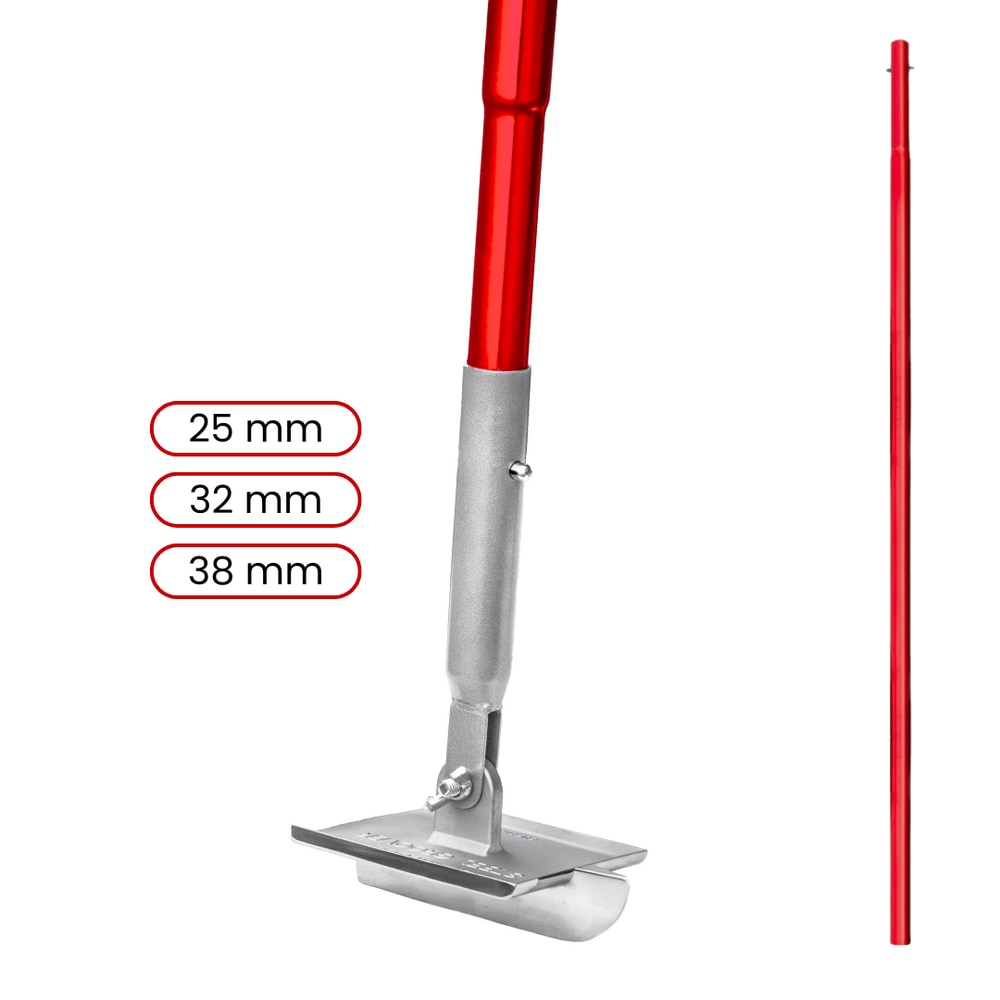 Kompletna paca dylatacyjna do betonu ze stali nierdzewnej na drążku Toolsa (180 × 110 mm) — zdjęcie 1 z 6