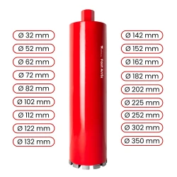 Wiertło diamentowe Toolsa Fast Arrix ⌀ 32–350 mm do twardego betonu | NORWIT.PL