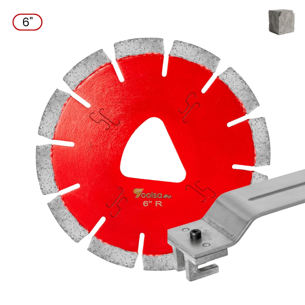 Toolsa Soff-Cut 6" Early Entry Kit for Green Concrete, Medium-Hard Aggregate (Diamond Blade + Skid Plate) — photo 1 of 4
