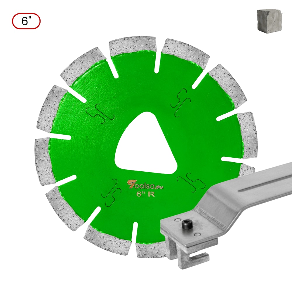 Toolsa Soff-Cut 6" Early Entry Kit for Green Concrete, Hard Aggregate (Diamond Blade + Skid Plate) — photo 1 of 4