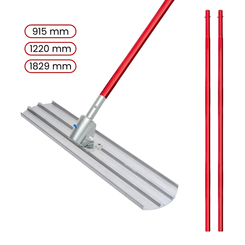 Kompletna listwa aluminiowa Bull Float Toolsa bez walizki (915 | 1220 | 1829 mm)