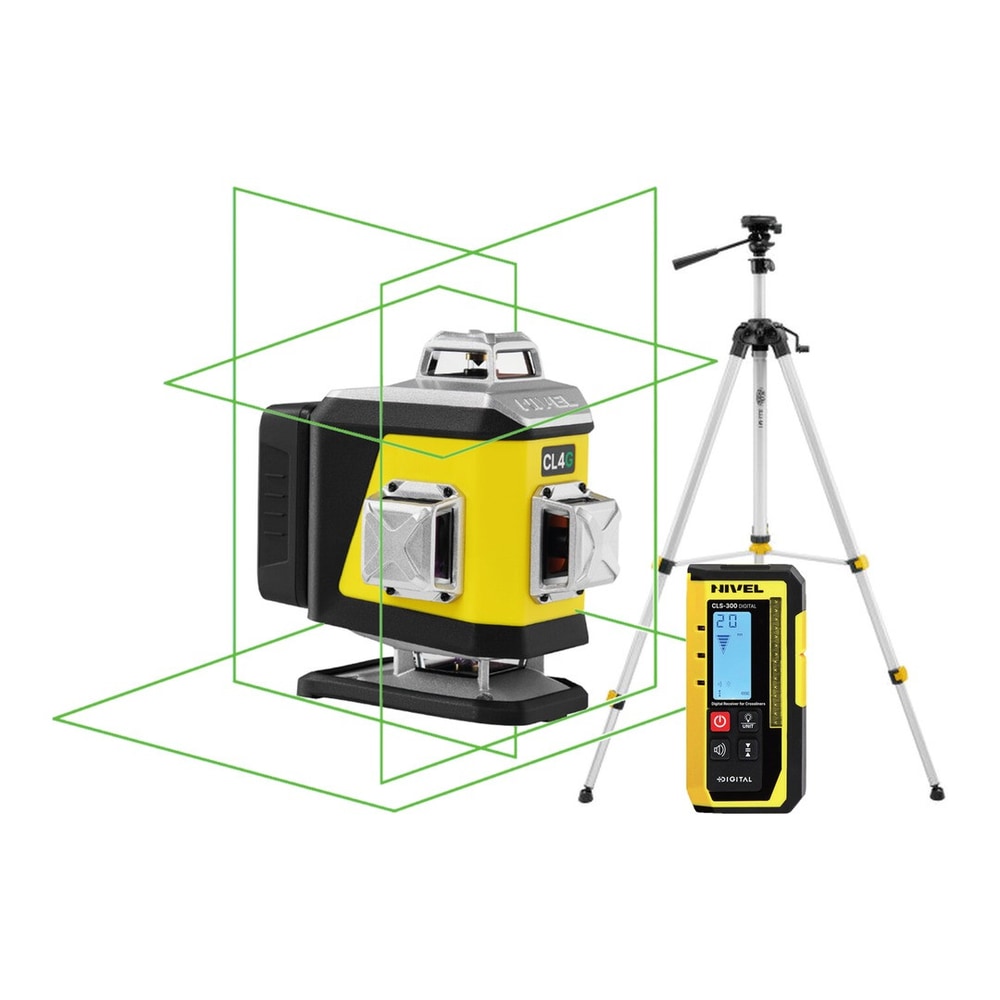 Nivel System CL4G LCD Green Crossline Laser Kit + SJJ-M1 EX Tripod + CLS-300 DIGITAL Sensor — photo 1 of 7