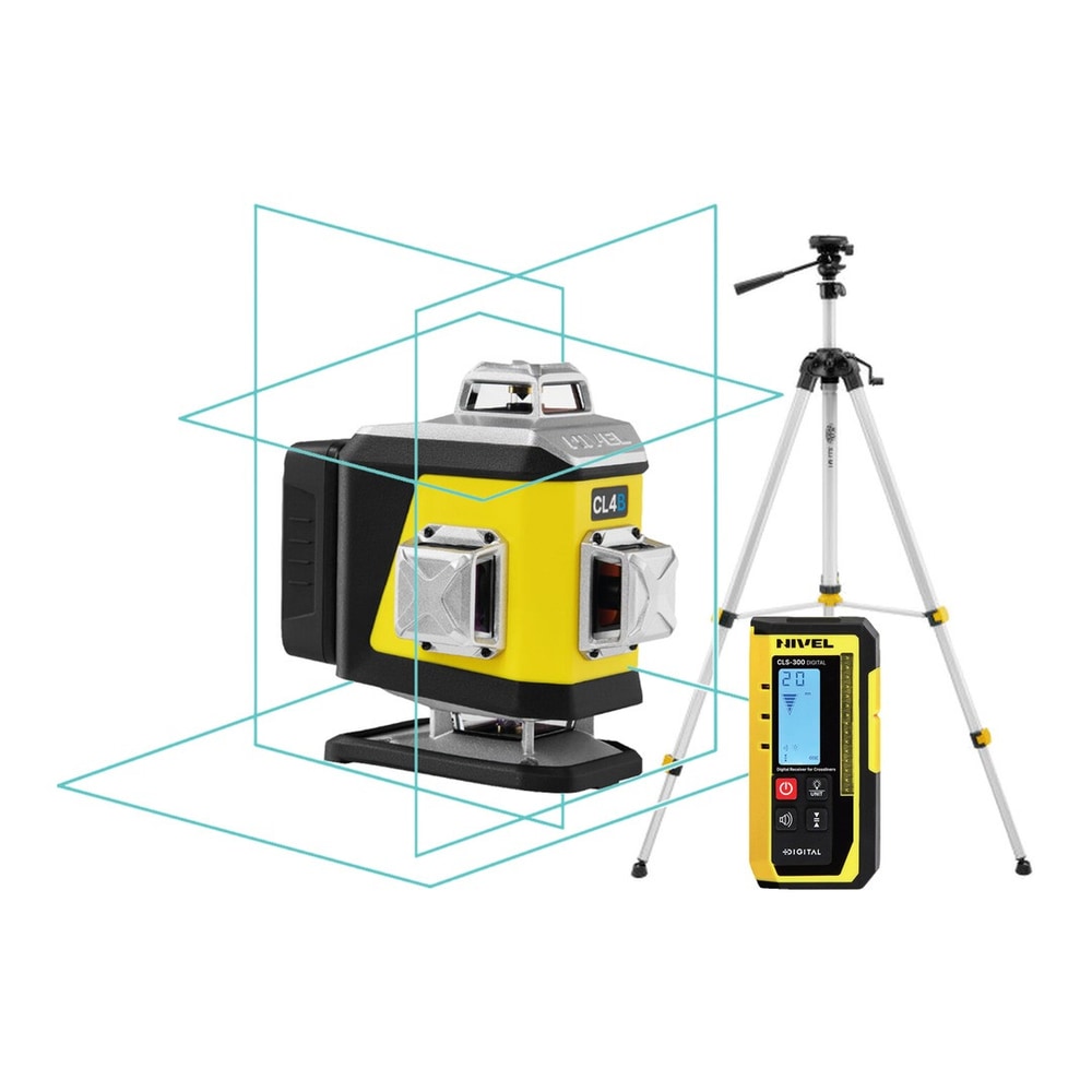 ZESTAW Laser krzyżowy Nivel System CL4B LCD niebieski + statyw SJJ-M1 EX + czujnik CLS-300 DIGITAL — zdjęcie 1 z 6