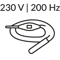 Wibratory z wbudowaną przetwornicą 230 V | 200 Hz