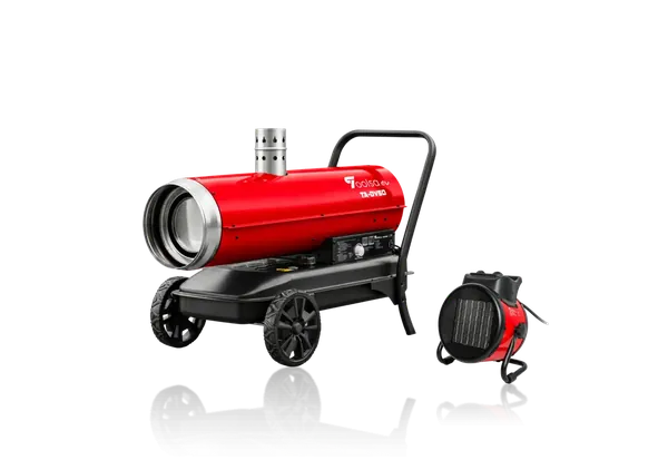 Nagrzewnica olejowa Toolsa TA-DV50 i nagrzewnica elektryczna TA-ER3C