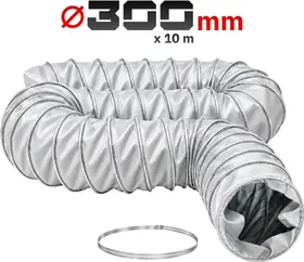 Przewód elastyczny do nagrzewnic Toolsa ⌀300 mm × 10 m z opaską zaciskową (TA-DV50)