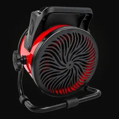 Air inlet grille on the rear panel of the heater