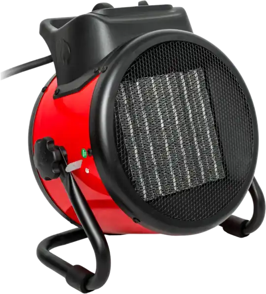 Toolsa heater from the front with the heating grille turned to the right