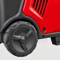 Koło transportowe z bieżnikiem i gwiaździstą piastą obok stopki pod obudową