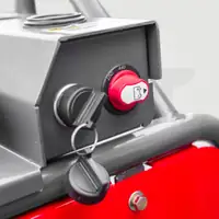 Red battery cut-off switch and ignition with keys on the control box