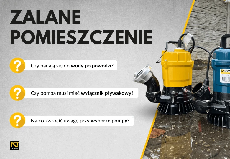 Zalane pomieszczenie? Sprawdź, jaką pompę szlamową wybrać – ranking modeli z NORWIT.PL