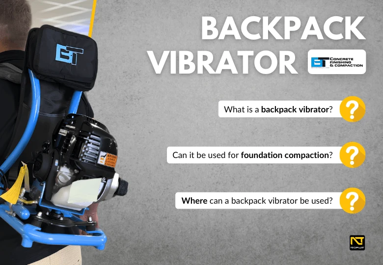 Backpack Vibrator Beton Trowel HDBP35H – The Perfect Concrete Equipment for Difficult Terrain