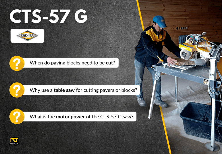 Cedima CTS-57 G Saw – Precise Paving Stone Cutting with Professional Equipment Cedima CTS-57 G Saw – Precise Paving Stone Cutting with Professional Equipment
