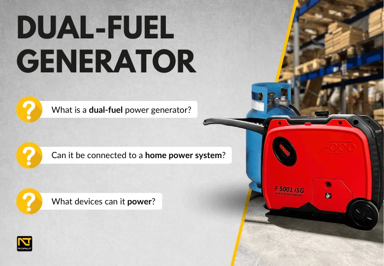 Dual-Fuel Generators – Flexible power supply with gas and gasoline for any space!